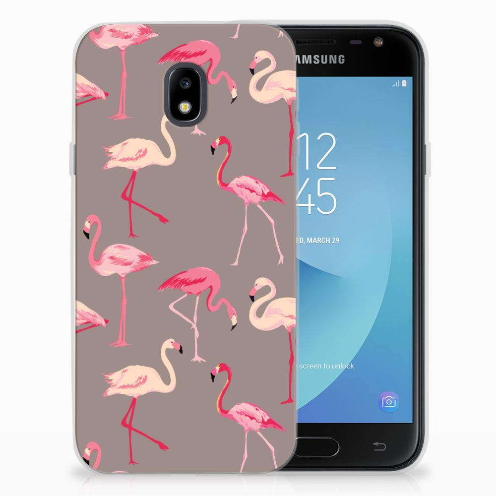 Samsung Galaxy J3 2017 TPU Hoesje Flamingo