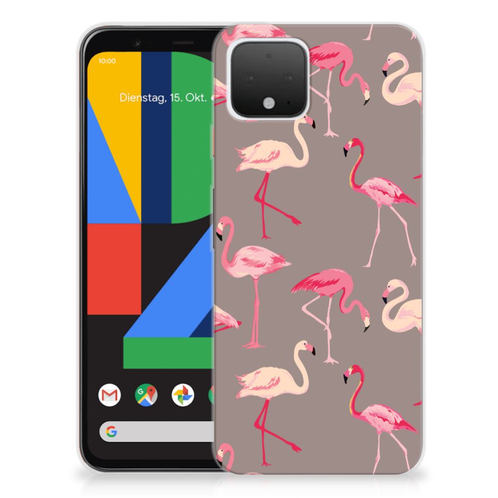Google Pixel 4 TPU Hoesje Flamingo