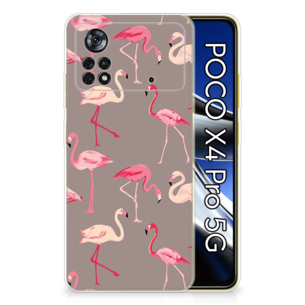 Xiaomi Poco X4 Pro 5G TPU Hoesje Flamingo