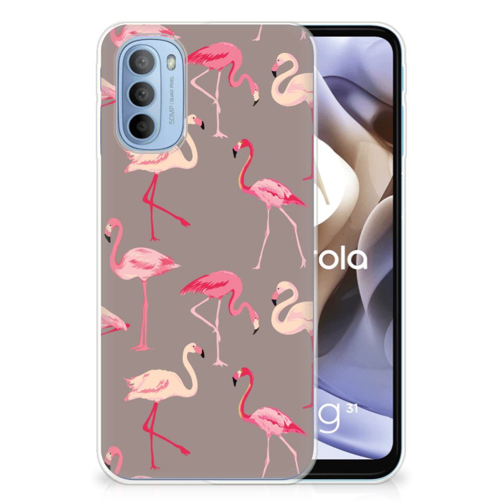 Motorola Moto G31 | G41 TPU Hoesje Flamingo