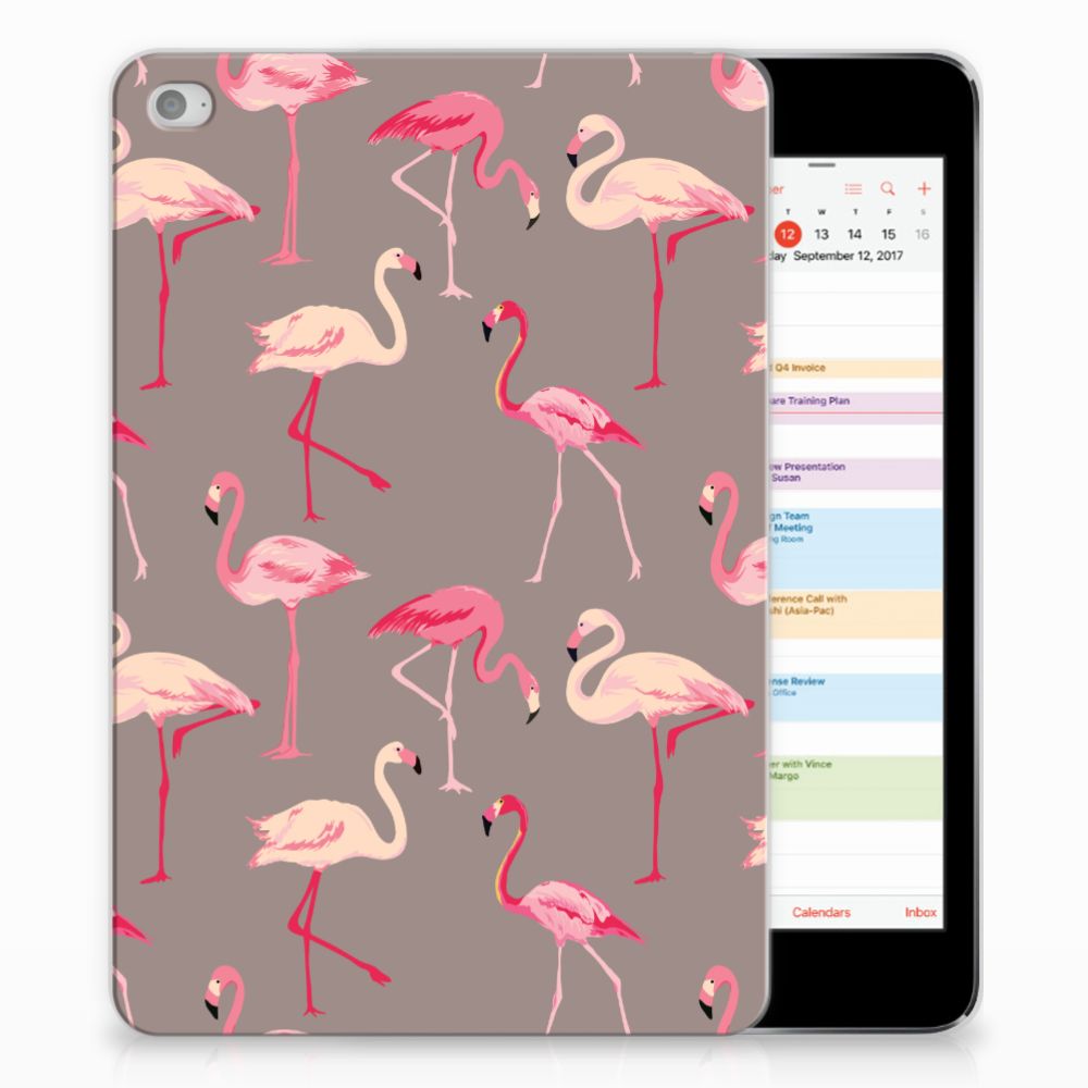 Apple iPad Mini 4 Uniek Tablethoesje Flamingo