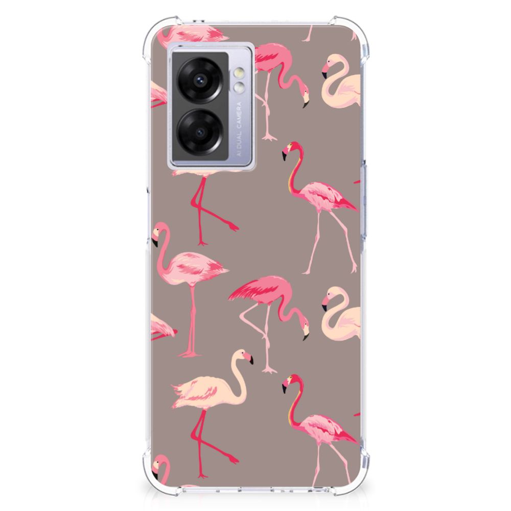 OPPO A77 5G | A57 5G Case Anti-shock Flamingo