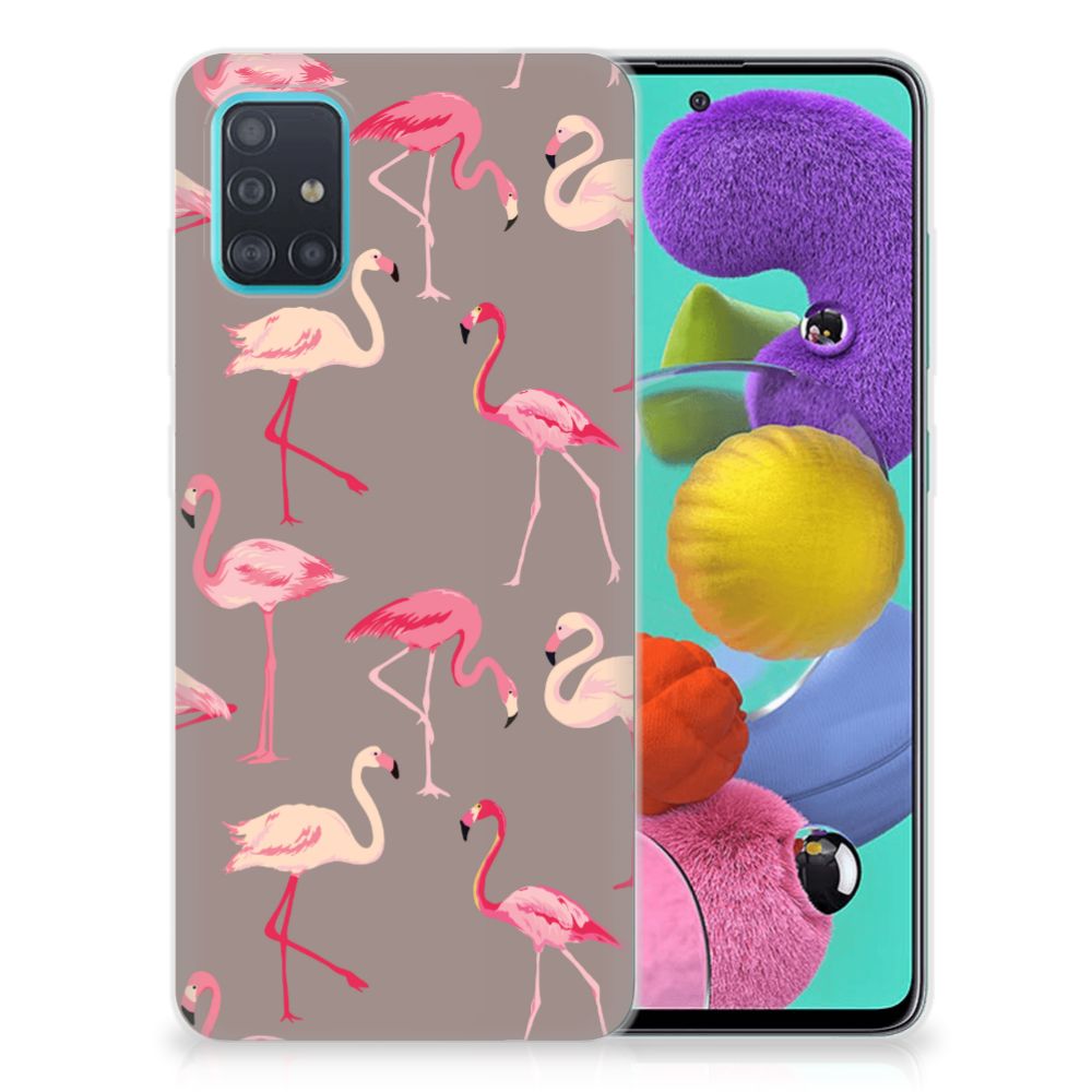 Samsung Galaxy A51 TPU Hoesje Flamingo