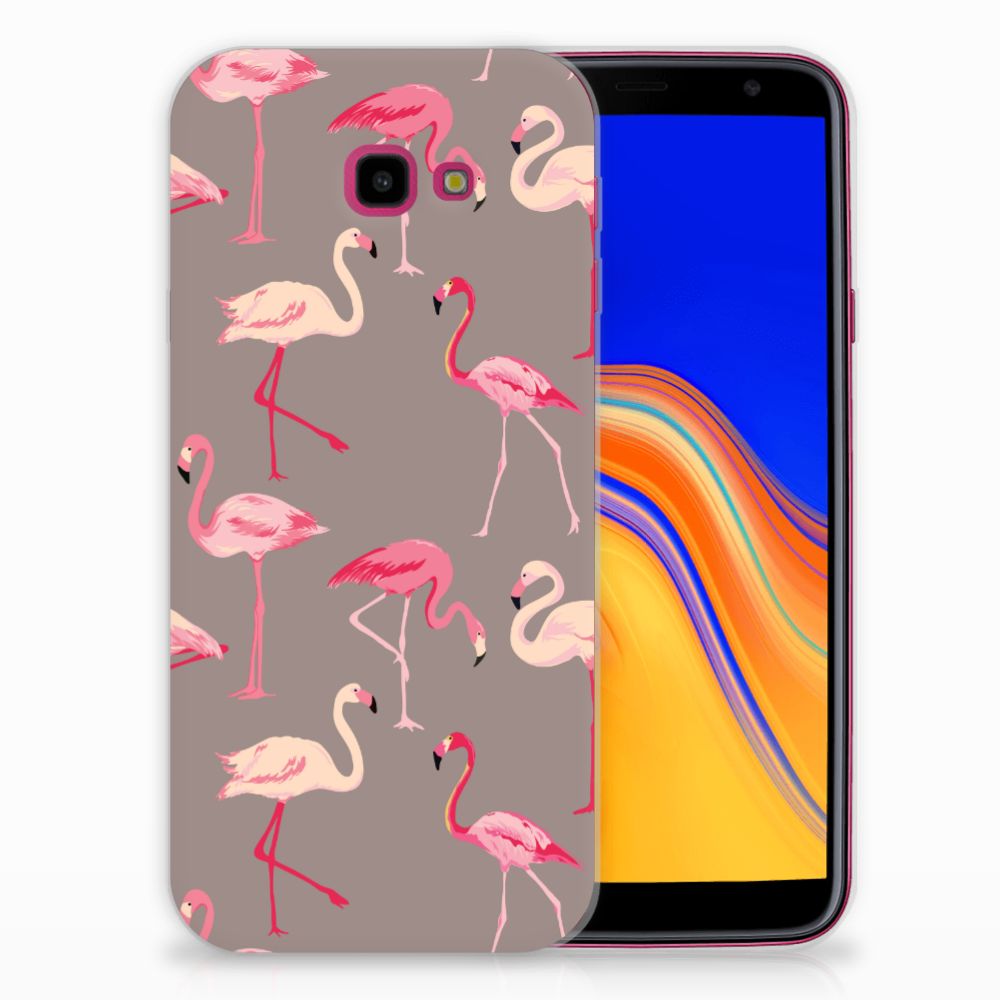 Samsung Galaxy J4 Plus (2018) Uniek TPU Hoesje Flamingo