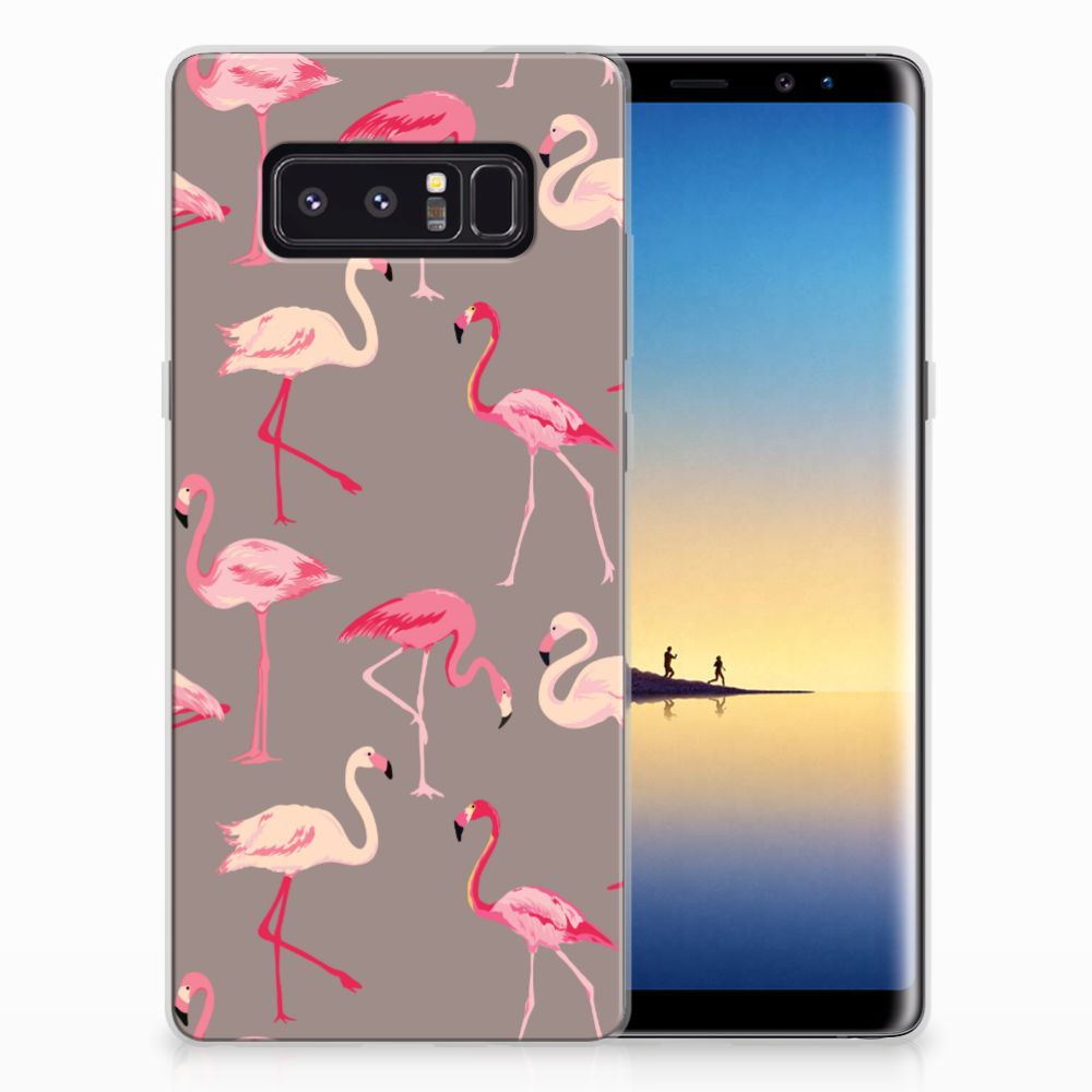 Samsung Galaxy Note 8 Uniek TPU Hoesje Flamingo