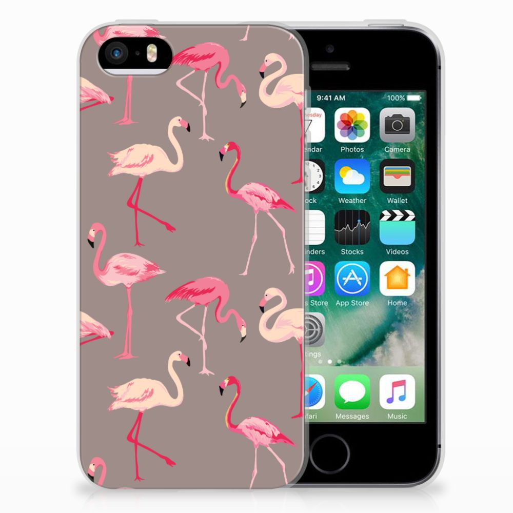 Apple iPhone SE | 5S Uniek TPU Hoesje Flamingo