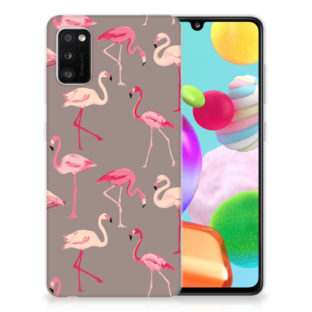 Samsung Galaxy A41 TPU Hoesje Flamingo