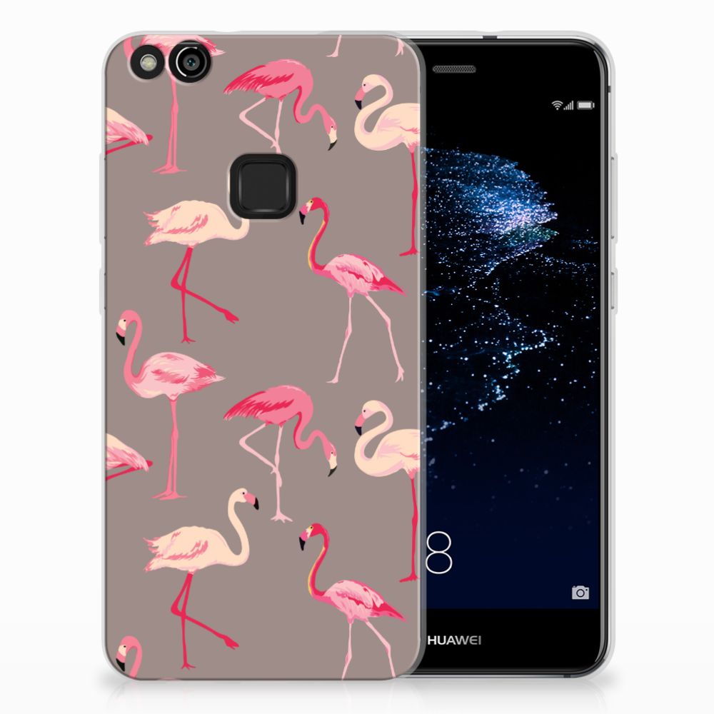 Huawei P10 Lite Uniek TPU Hoesje Flamingo