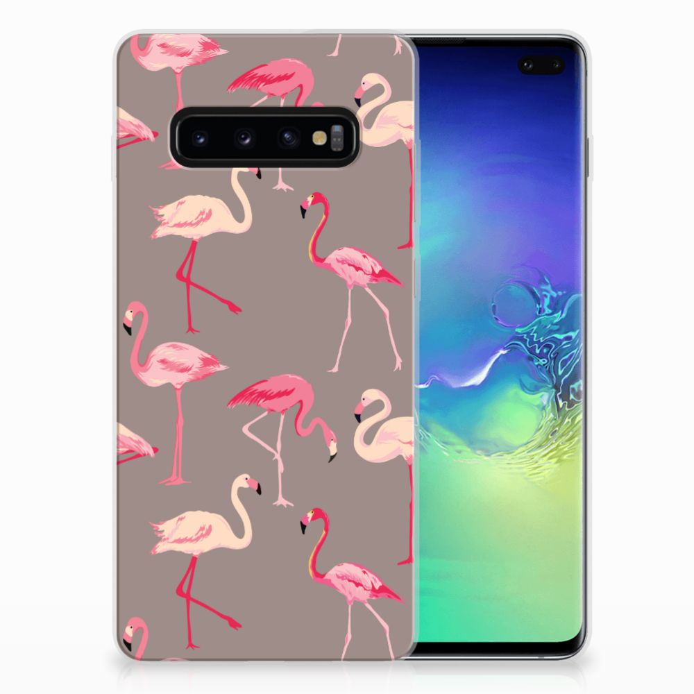 Samsung Galaxy S10 Plus TPU Hoesje Flamingo