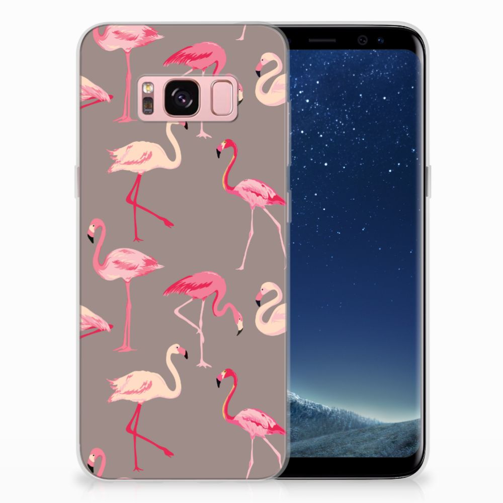 Samsung Galaxy S8 TPU Hoesje Flamingo