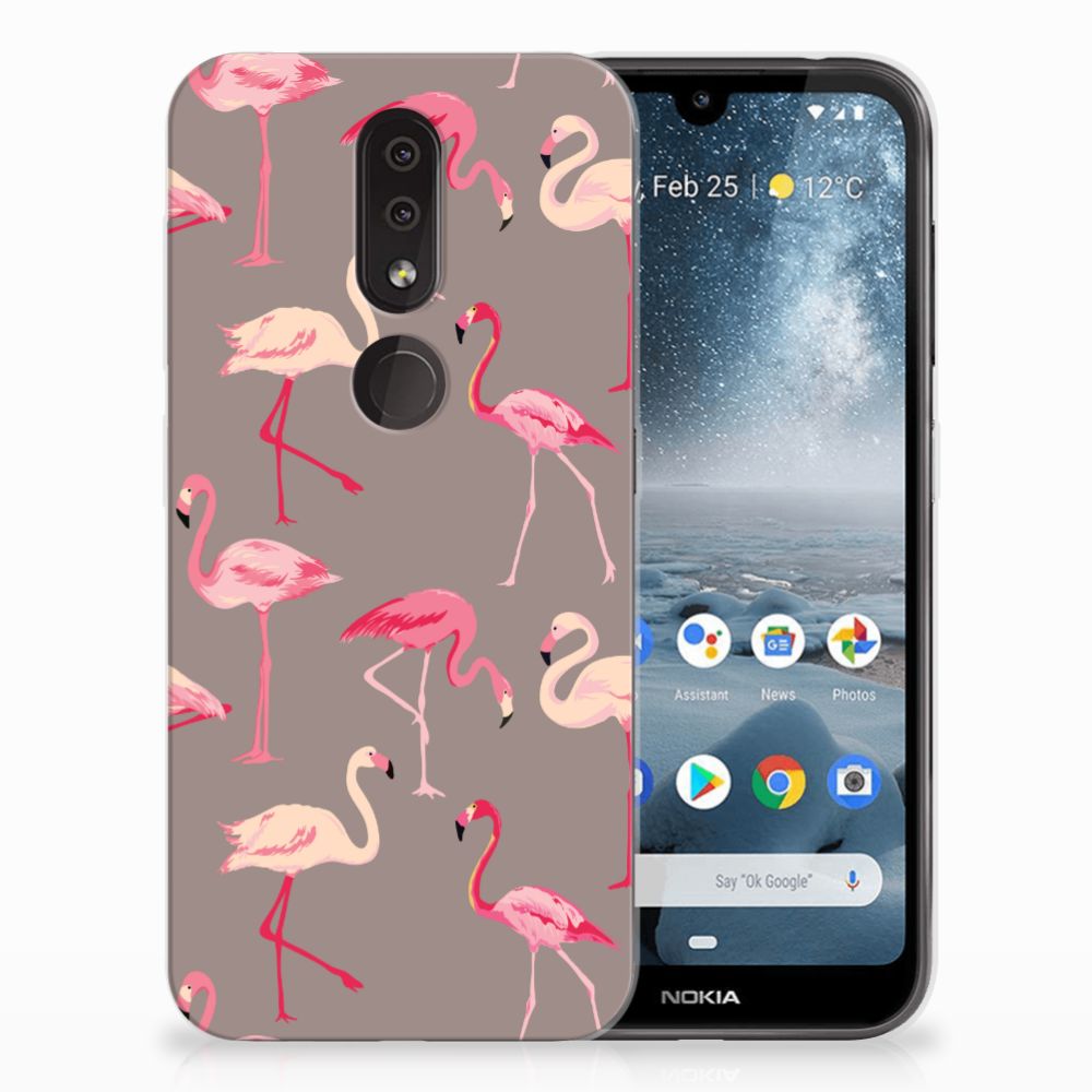 Nokia 4.2 TPU Hoesje Flamingo