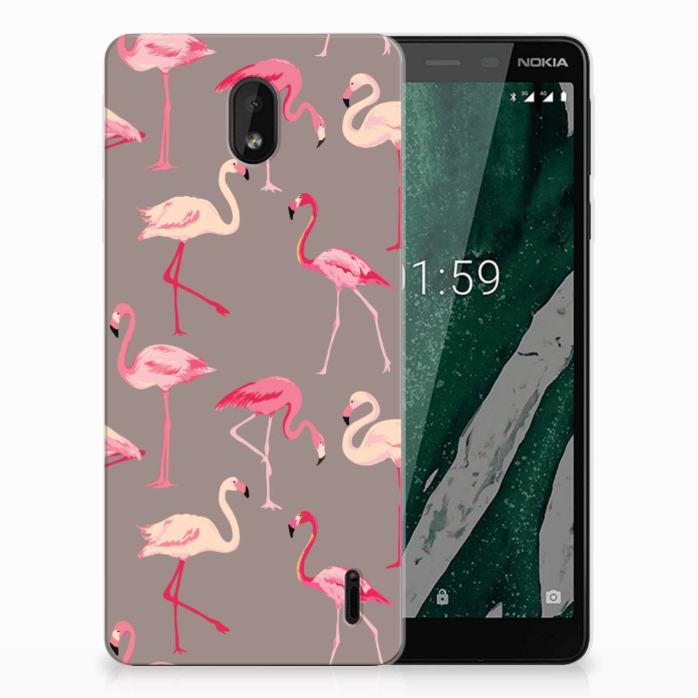 Nokia 1 Plus TPU Hoesje Flamingo