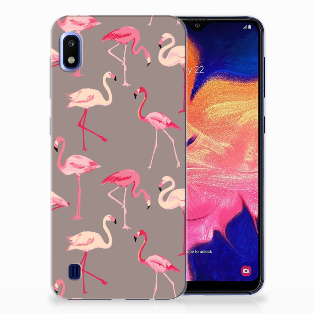 Samsung Galaxy A10 TPU Hoesje Flamingo