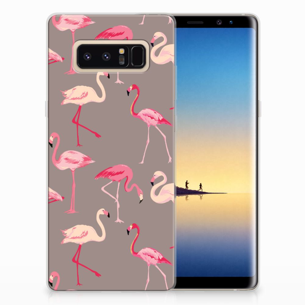 Samsung Galaxy Note 8 TPU Hoesje Flamingo
