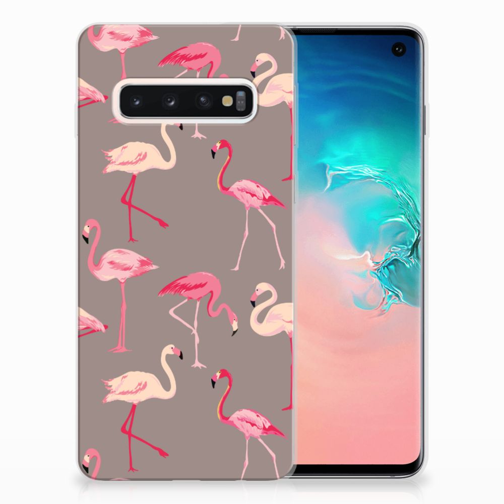 Samsung Galaxy S10 TPU Hoesje Flamingo