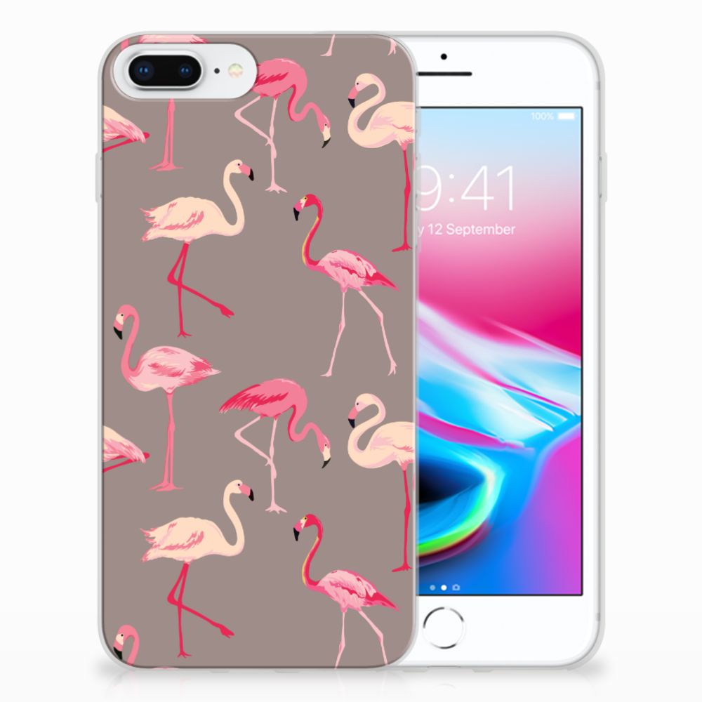 Apple iPhone 7 Plus | 8 Plus TPU Hoesje Flamingo