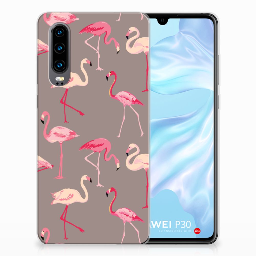 Huawei P30 TPU Hoesje Flamingo