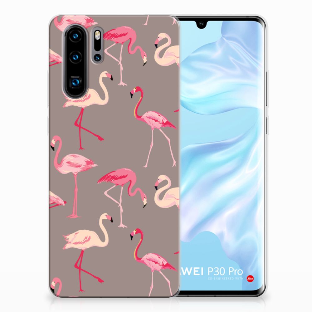 Huawei P30 Pro TPU Hoesje Flamingo
