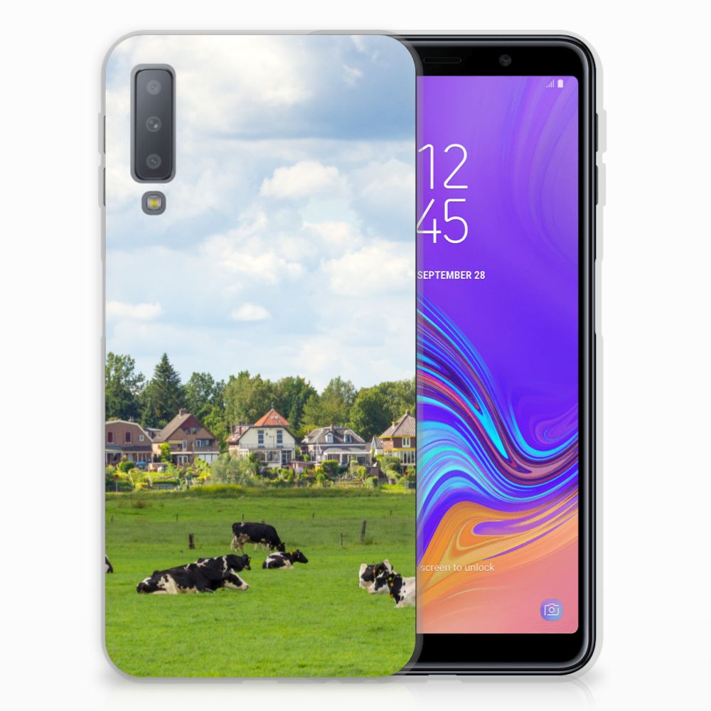 Samsung Galaxy A7 (2018) TPU Hoesje Koeien