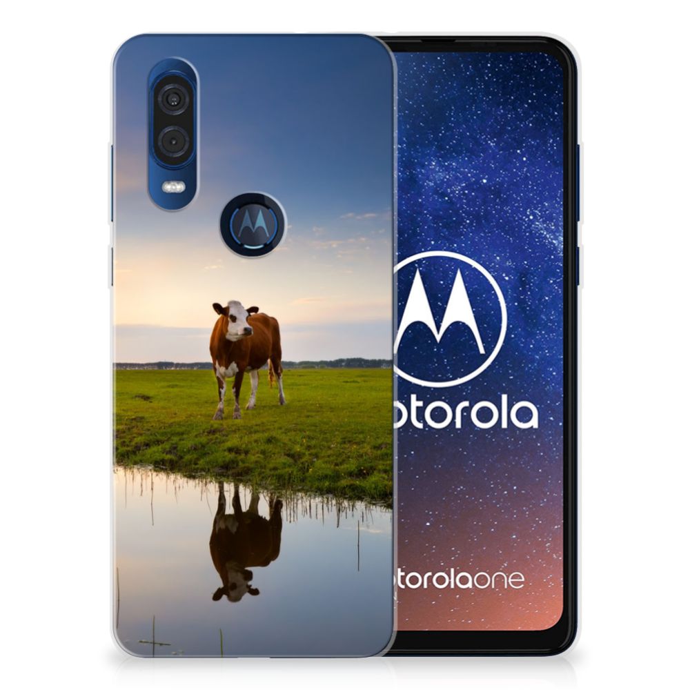 Motorola One Vision TPU Hoesje Koe