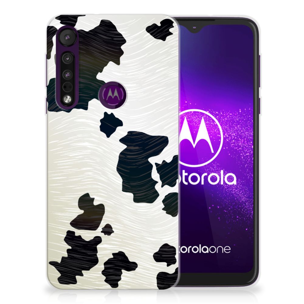 Motorola One Macro TPU Hoesje Koeienvlekken