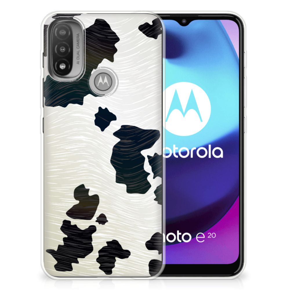 Motorola Moto E20 | E40 TPU Hoesje Koeienvlekken