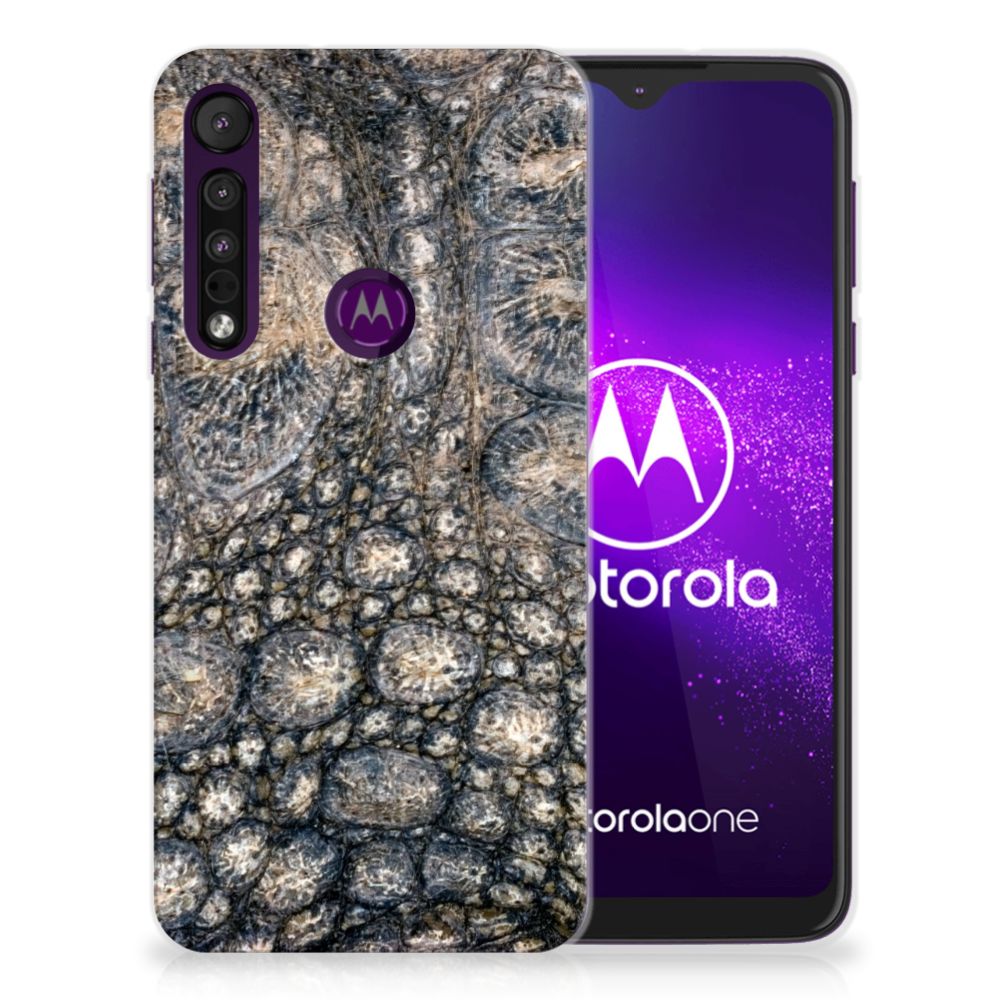 Motorola One Macro TPU Hoesje Krokodillenprint