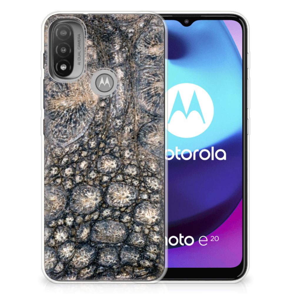 Motorola Moto E20 | E40 TPU Hoesje Krokodillenprint