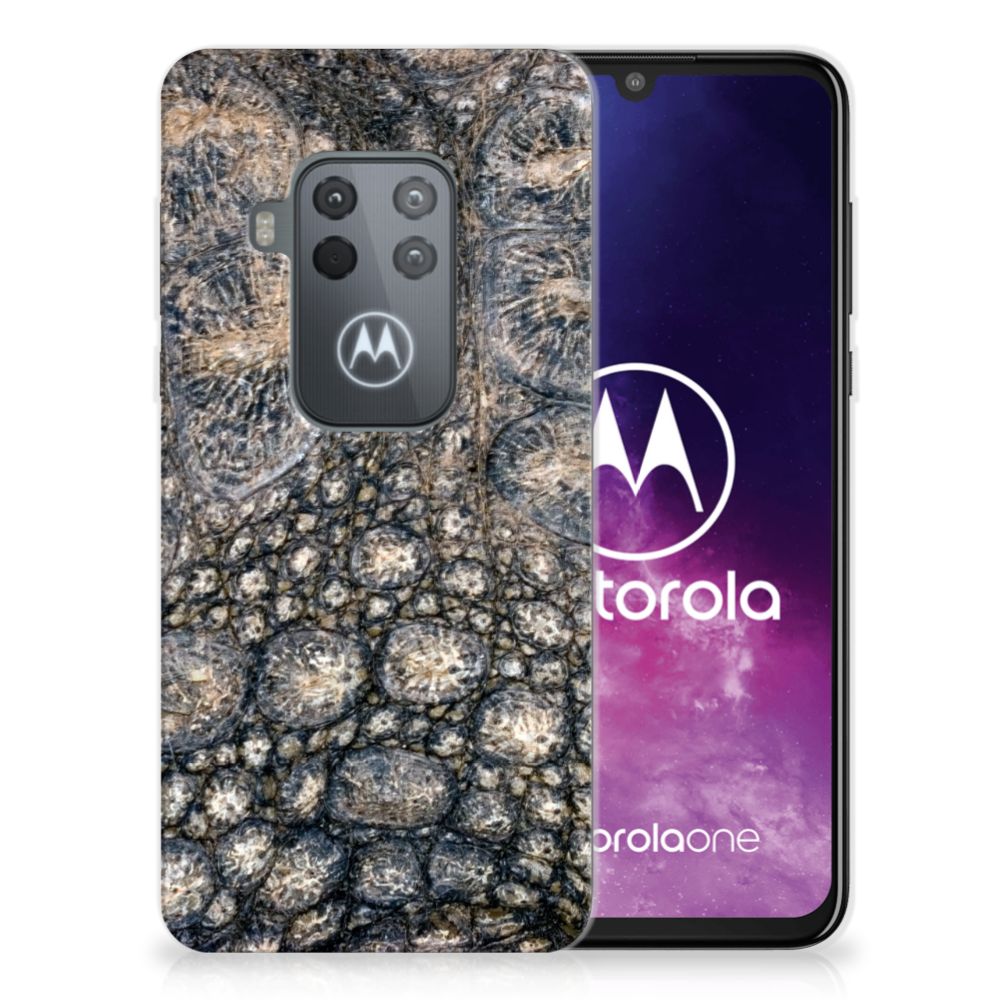 Motorola One Zoom TPU Hoesje Krokodillenprint
