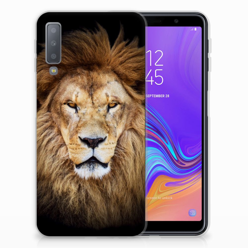 Samsung Galaxy A7 (2018) TPU Hoesje Design Leeuw