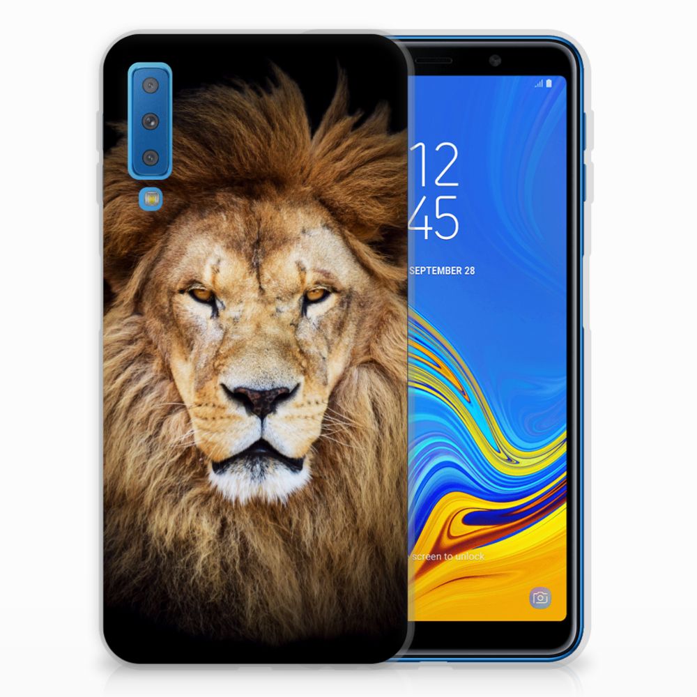 Samsung Galaxy A7 (2018) TPU Hoesje Leeuw