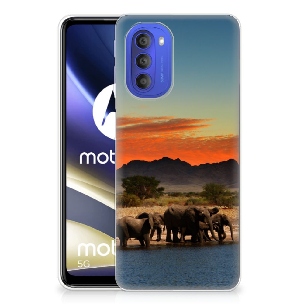 Motorola Moto G51 5G TPU Hoesje Olifanten