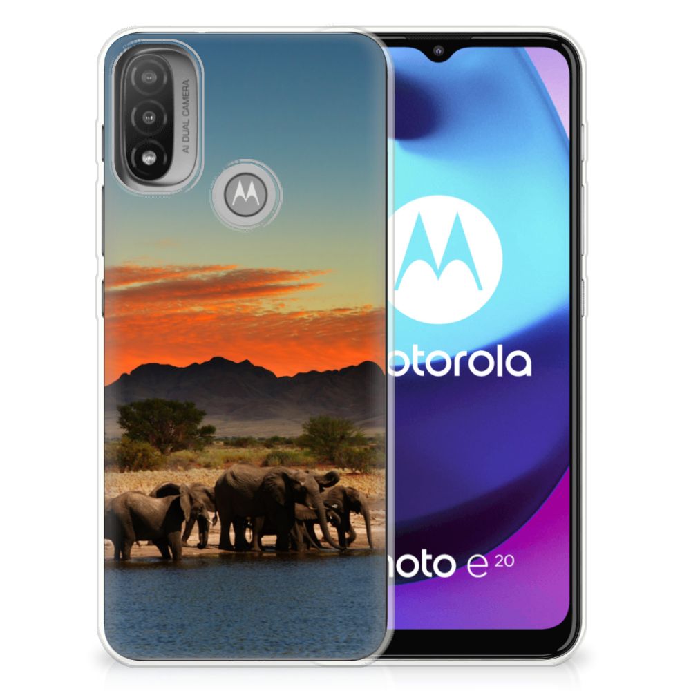 Motorola Moto E20 | E40 TPU Hoesje Olifanten