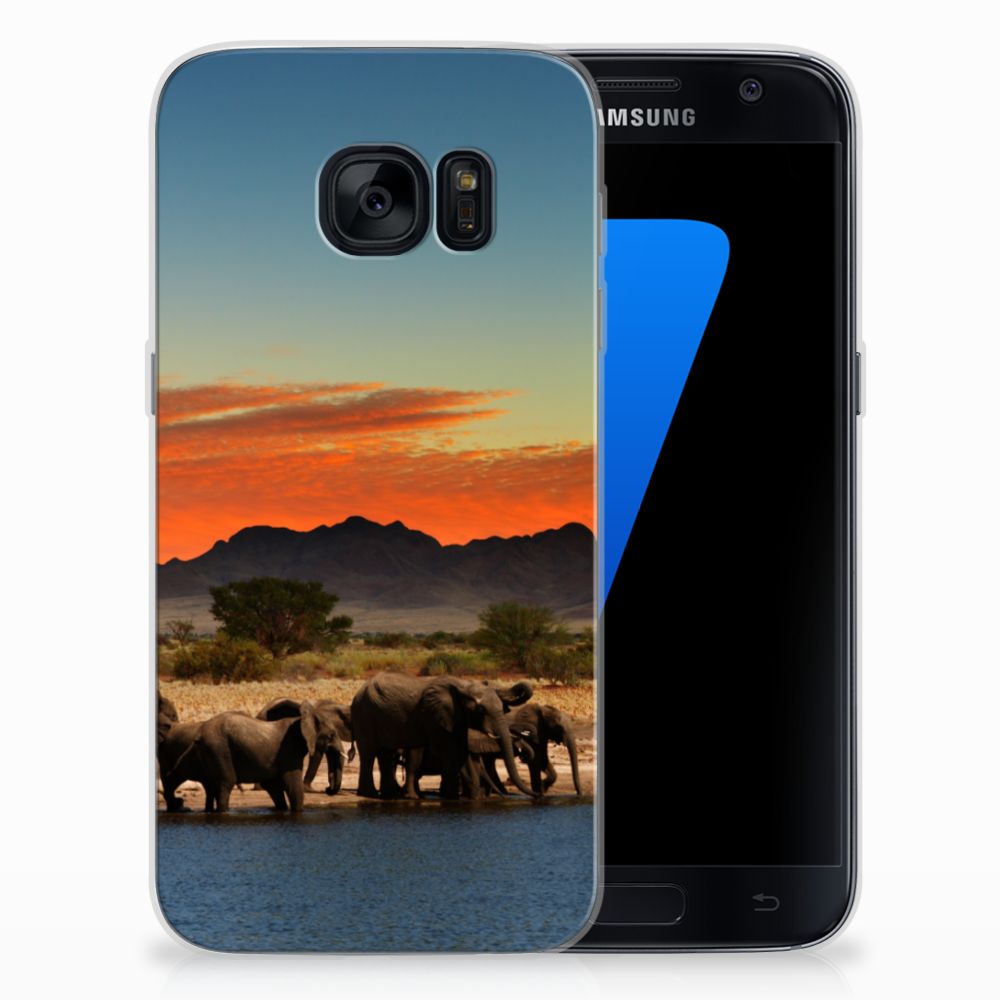 Samsung Galaxy S7 TPU Hoesje Olifanten