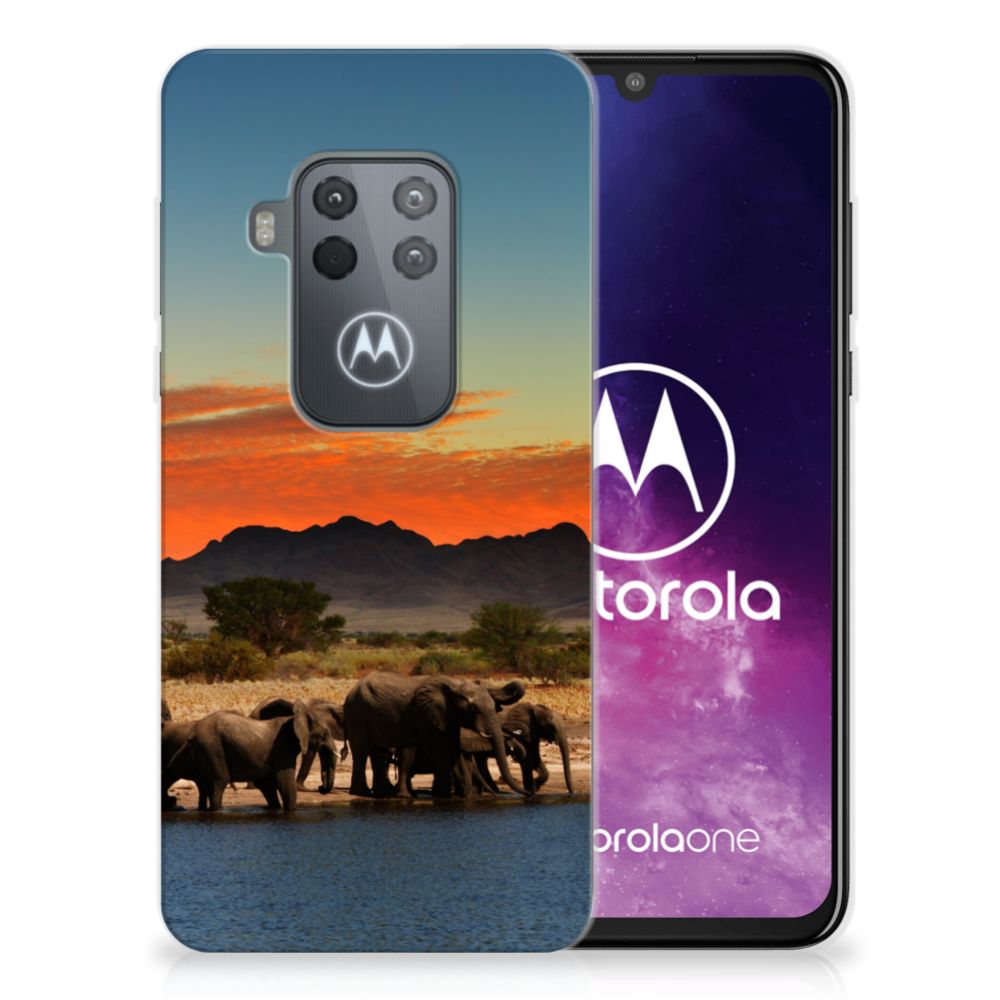 Motorola One Zoom TPU Hoesje Olifanten