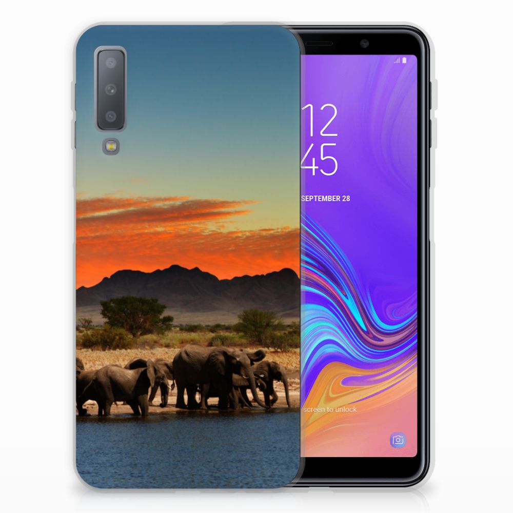 Samsung Galaxy A7 (2018) TPU Hoesje Olifanten