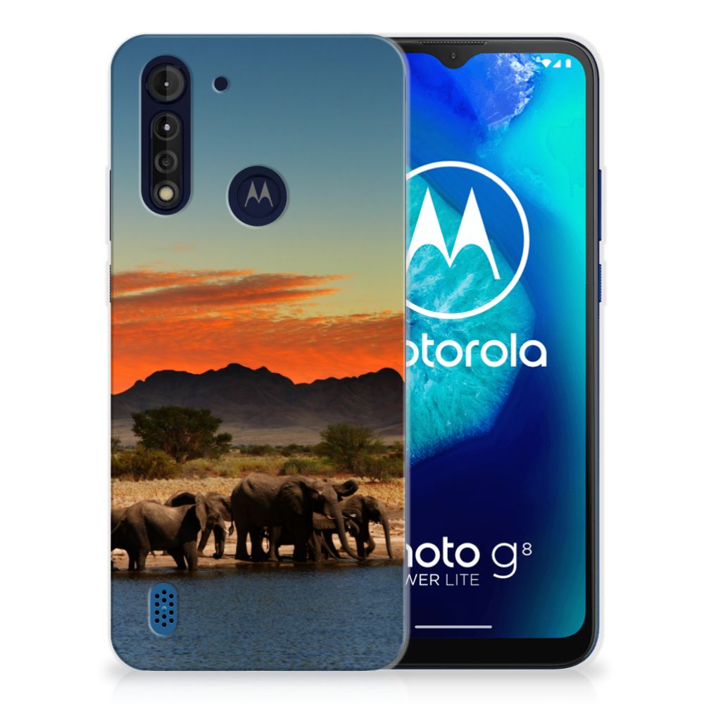 Motorola Moto G8 Power Lite TPU Hoesje Olifanten