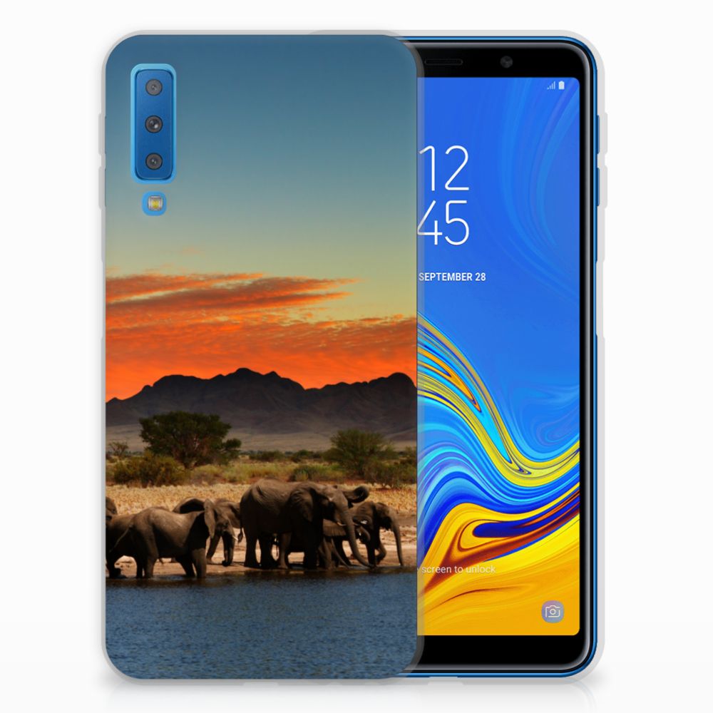 Samsung Galaxy A7 (2018) TPU Hoesje Olifanten