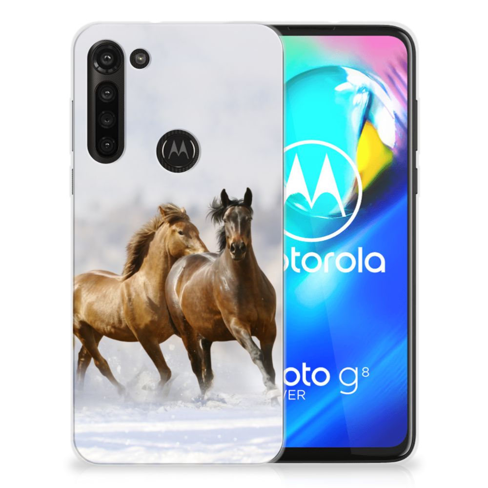 Motorola Moto G8 Power TPU Hoesje Paarden