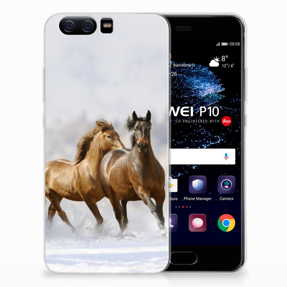 Huawei P10 Uniek TPU Hoesje Paarden