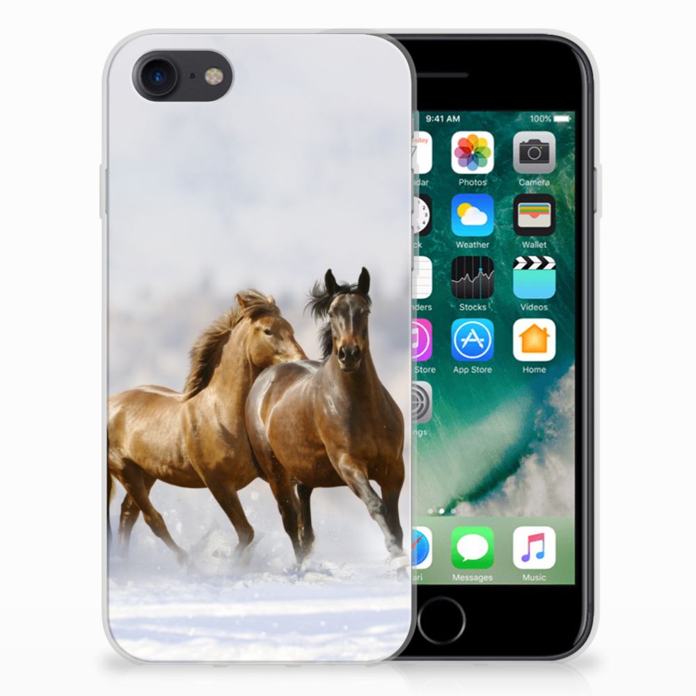 Apple iPhone 7 | 8 Uniek TPU Hoesje Paarden