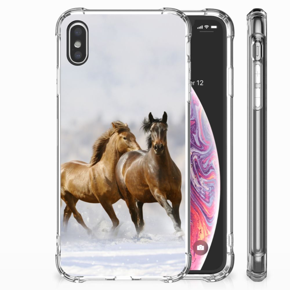 Apple iPhone Xs Max Uniek TPU Hoesje Paarden
