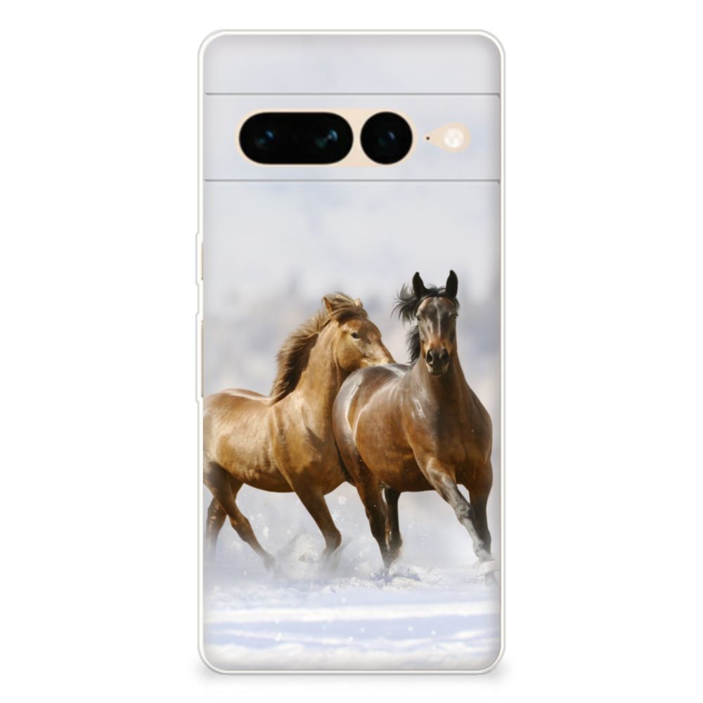 Google Pixel 7 Pro TPU Hoesje Paarden