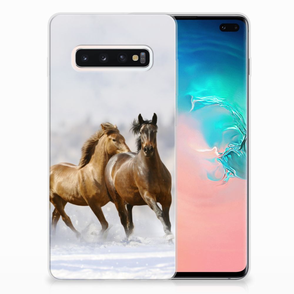 Samsung S10 Plus Uniek TPU Hoesje Paarden
