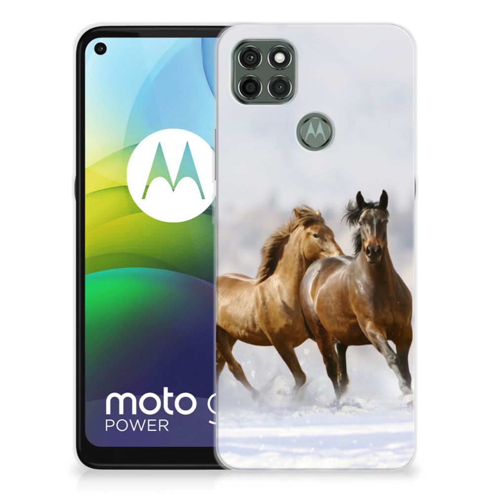 Motorola Moto G9 Power TPU Hoesje Paarden