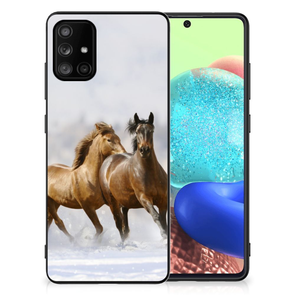 Samsung Galaxy A71 Dierenprint Telefoonhoesje Paarden
