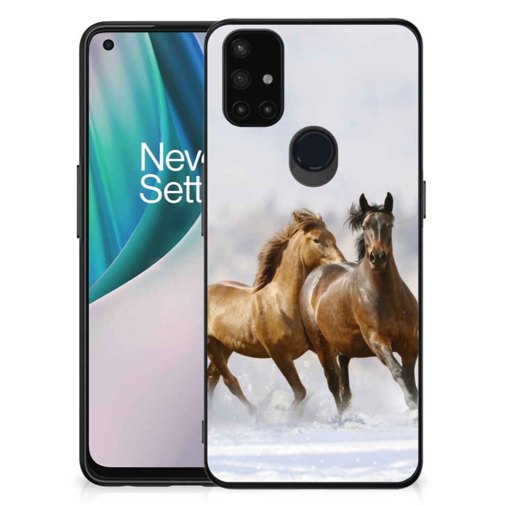OnePlus Nord N10 5G Dierenprint Telefoonhoesje Paarden