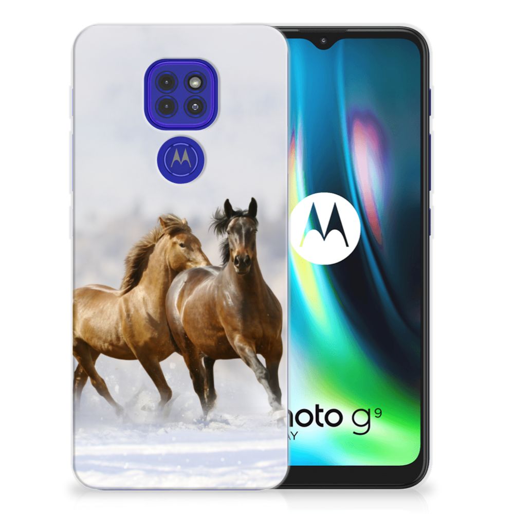 Motorola Moto G9 Play | E7 Plus TPU Hoesje Paarden