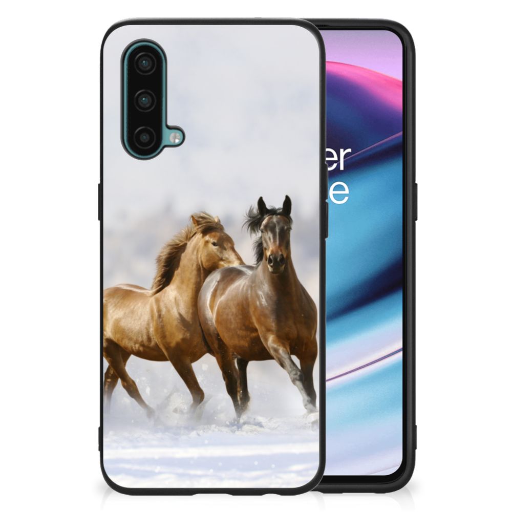 OnePlus Nord CE 5G Dierenprint Telefoonhoesje Paarden