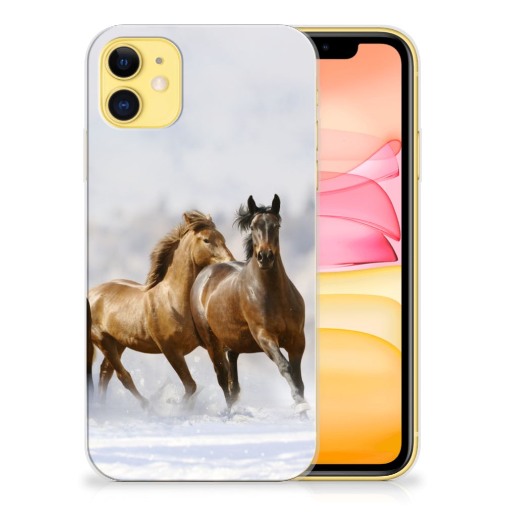 Apple iPhone 11 TPU Hoesje Paarden